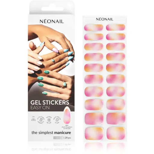 NEONAIL Easy On Gel Stickers nálepky na nechty s použitím UV/LED lampy odtieň M14 20 ks