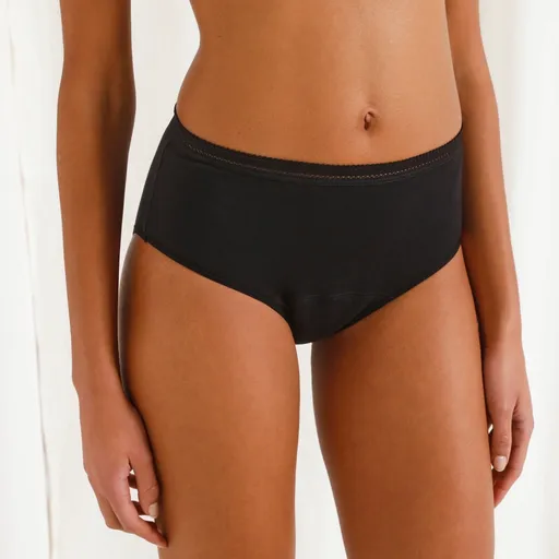 Vysoké menštruačné nohavičky Athena® z bio bavlny, pre silnú menštruáciu