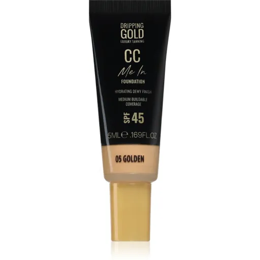 Dripping Gold CC Me In Mini Trial ľahký make-up SPF 45 odtieň Golden 05 5 ml