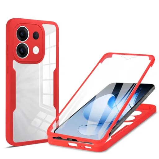 DUAL Obojstranný kryt s fóliou Oppo Reno13 5G červený