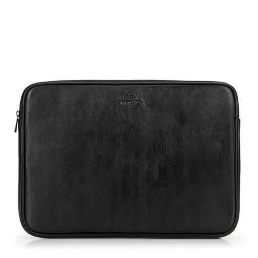 Puzdro na notebook 15,6” z prírodnej kože, čierne 16-2-001-1