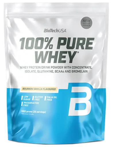 BioTechUSA 100% PURE WHEY príchuť bourbon vanilka 1000g