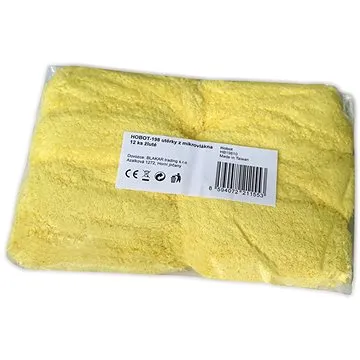HOBOT-198, utierky z mikrovlákna, 12 ks žlté (HB19810)