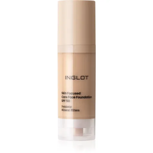 Inglot Skin Focused Care Face Foundation SPF 50 krycí make-up SPF 50 odtieň 305 Peachy Beige 30 ml