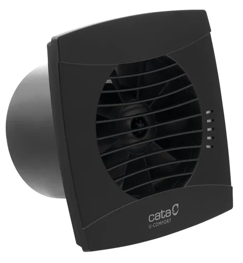 CATA - UC-12 T kúpeľňový ventilátor axiálny s časovačom, 12W, potrubie 120, čierna 01302000