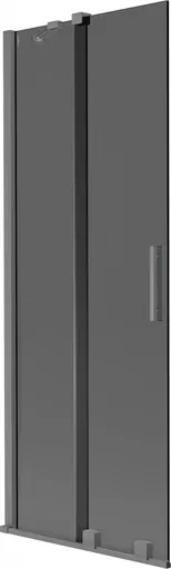 MEXEN/S - Velár dvojkrídlová posuvná vaňová zástena 70 x 150, grafit, grafit metal 896-070-000-41-95