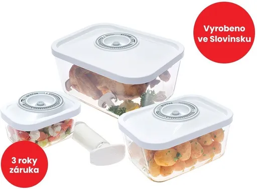 Status 4-dielna sada vaku boxov, SKLO, BIELA (181021)