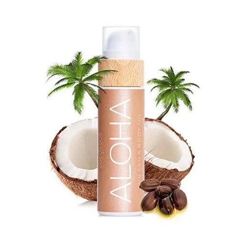 COCOSOLIS ALOHA ošetrujúci a opaľovací olej bez ochranného faktoru s vôňou Coconut 110 ml