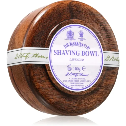 D.R. Harris Shawing Bowl Mahogany wood mydlo na holenie Lavender 100 g