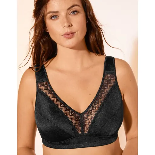 Priliehavá podprsenka zo saténového úpletu, bez kostíc