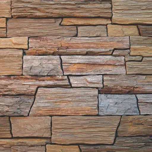 Vaspo Břidlice Hradní obklad hnedá 14,5x37 cm reliéfna V52300