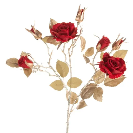 ArtFir Vianočná vetvička 227 | zlatá/červená 20 x 64 cm