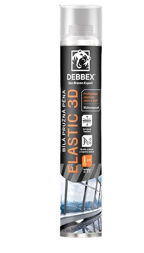DEBBEX PLASTIC 3D - Pružná 3D pena biela 0,75 L