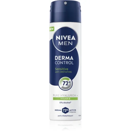 NIVEA MEN Derma Control Sensitive antiperspirant v spreji pre citlivú pokožku 150 ml