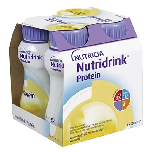 NUTRIDRINK Protein s vanilkovou príchuťou 4 x 200 ml