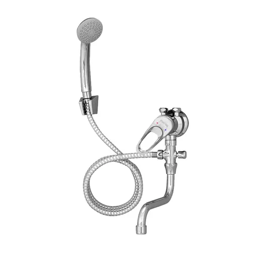 Mereo Batéria kombinovaná páková so sprchou pre nízkotl. ohrievače, ramienko 18cm, sprcha, hadica 2m CBE301029M