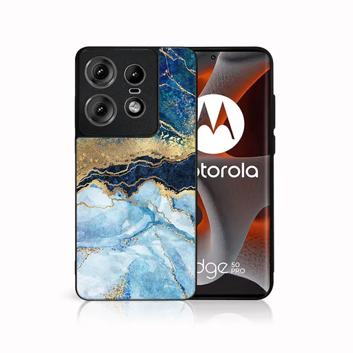 MY ART Ochranný kryt pre Motorola Edge 50 Pro BLUE MARBLE (141)