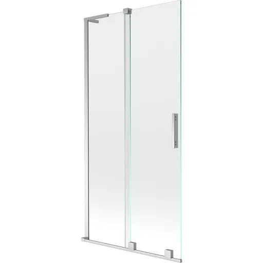 MEXEN/S - Velar L dvojkrídlová posuvná vaňová zástena 95 x 150, transparent, chróm 896-095-003-01-01