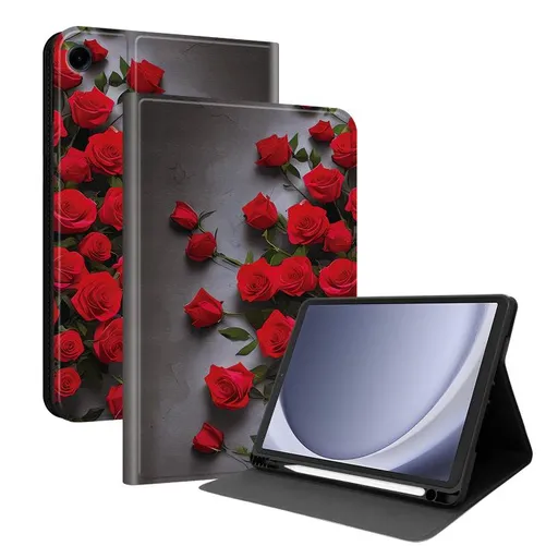 ART Zaklápacie puzdro pre Samsung Galaxy Tab A9 / Galaxy Tab A11 RED ROSES