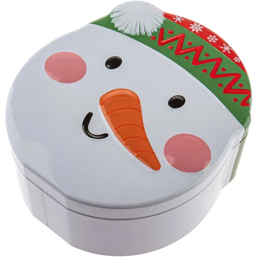 Vianočná plechová dóza Snehuliak 1,4 l