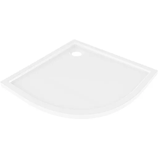 MEXEN - Flow Sprchová vanička štvrťkruh slim 80 x 80, biela lesk 46Q108080
