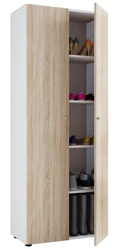 VCM Botník Vandol I s dvířky a 5 policemi, bílý