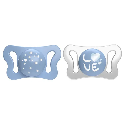 Chicco silikon cumlík Micro modrá 2 ks