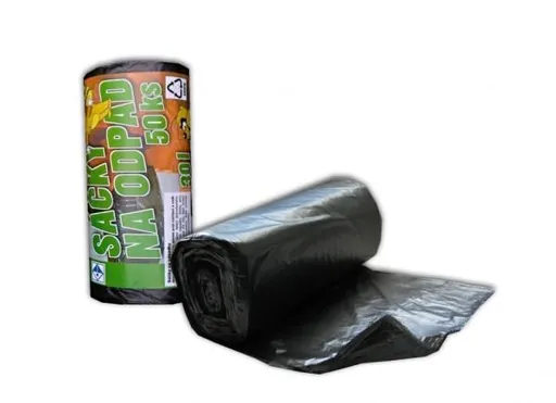 Vrecká na odpad HDPE 30L 50ks v rolke