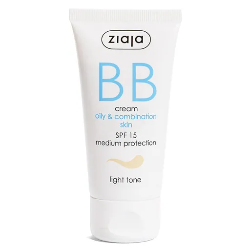 ZIAJA BB krém pre mastnú a zmiešanú pleť SPF 15 Light Tone 50 ml