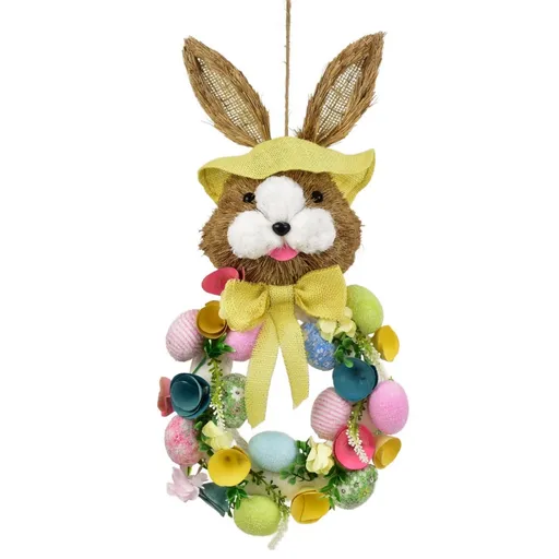 Veľkonočný venček so zajačikom na zavesenie, 22 x 57 x 10 cm