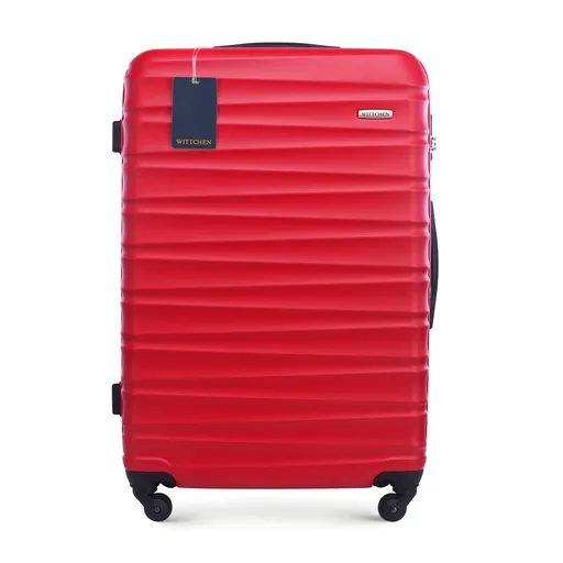 Veľký kufor ABS a identifikátor s logom WITTCHEN, červený 56-3A-313-35Z6