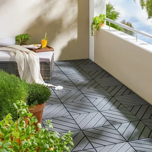 Die moderne Hausfrau Terasové dlaždice, tmavě šedé, 8 ks