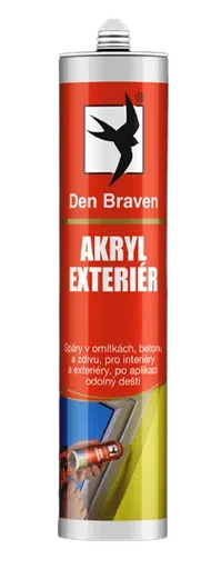 DEN BRAVEN AKRYL EXTERIÉR - Mrazuvzdorný škárovací tmel biela 0,28 L