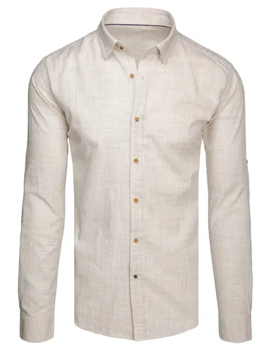 Košeľa pánska casual béžová Dstreet DX2652