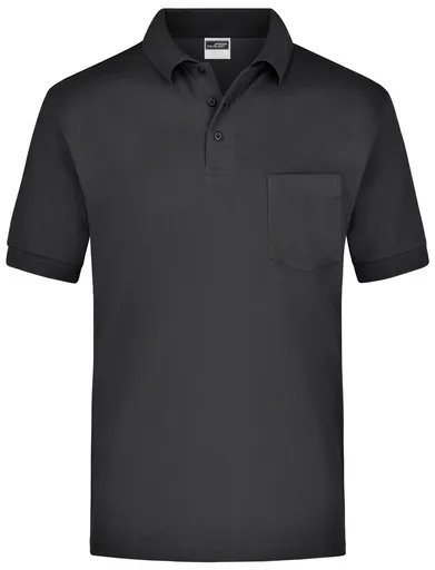 James & Nicholson (Daiber) Pánska polokošiľa s vreckom JN026 - Čierna | 2XL