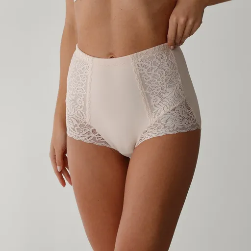 Zoštíhľovacie vysoké nohavičky s čipkou