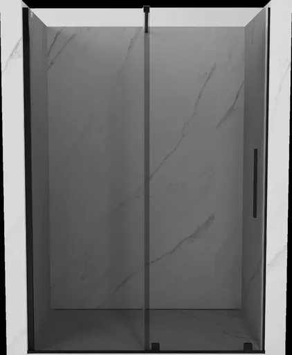 MEXEN/S - Velár posuvné sprchové dvere 140, grafit, čierna 871-140-000-41-70