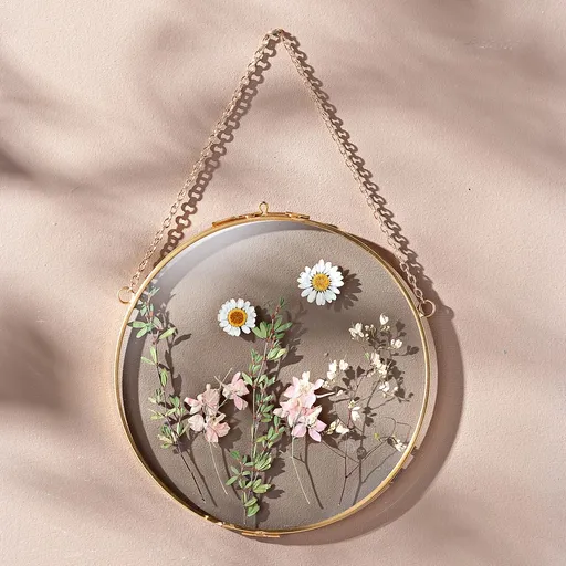 Weltbild Kulatý obraz se sušenými květy Flore