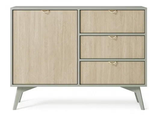 ArtPS Komoda TIMBER KSZD106 | béžová/zelená