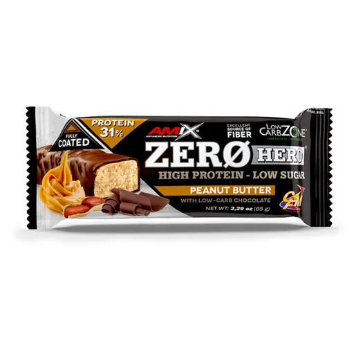 AMIX Zero hero 31% protein bar arašidové maslo 65 g