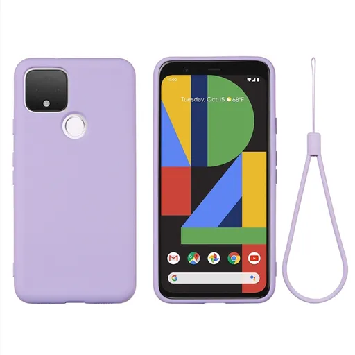 RUBBER Ochranný kryt pre Google Pixel 4a 5G fialový