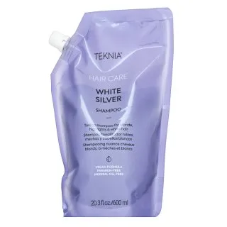 Lakmé Teknia White Silver Shampoo neutralizujúci šampón pre platinovo blond a šedivé vlasy Refill 600 ml