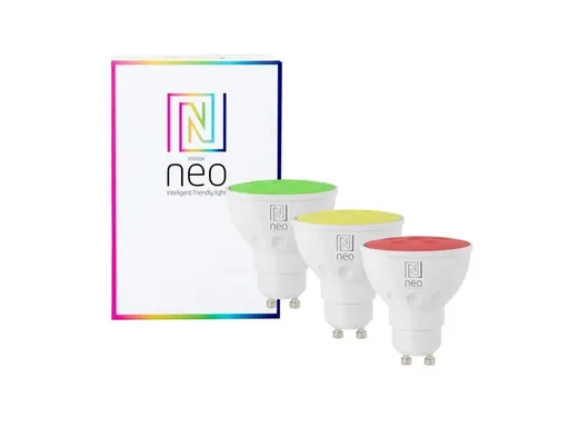Immax NEO SMART sada 3x žiarovka LED GU10 6W RGB+CCT barevná a biela, stmívatelná, WiFi 07724C