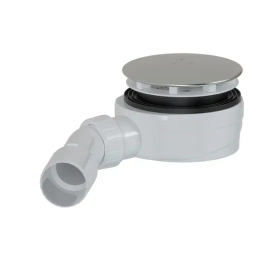 Sifón k sprchovej vaničke SAT Project 90 mm nerez plast SATESLIM90CR