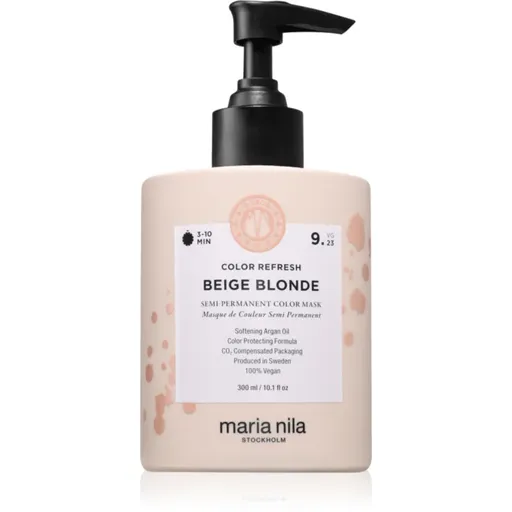 Maria Nila Colour Refresh jemná vyživujúca maska bez permanentných farebných pigmentov odtieň Beige Blonde 9.23 300 ml