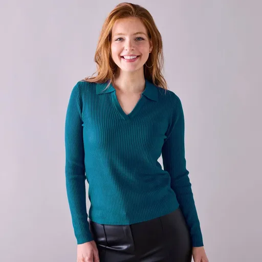 Pulóver s polo golierom