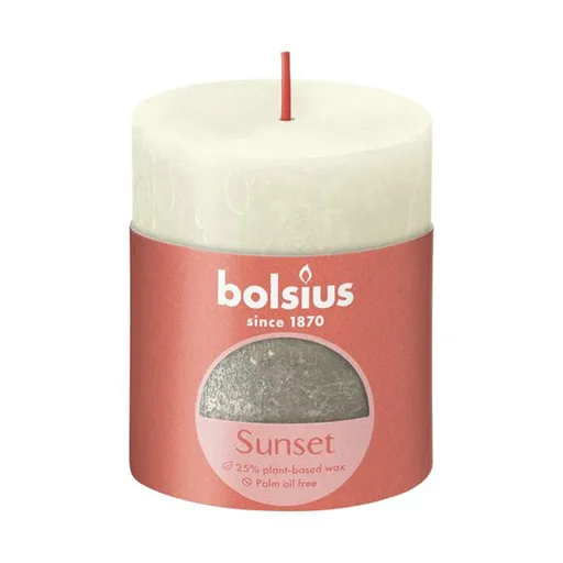 Rustikálna sviečka 8cm BOLSIUS perleťová šampaň