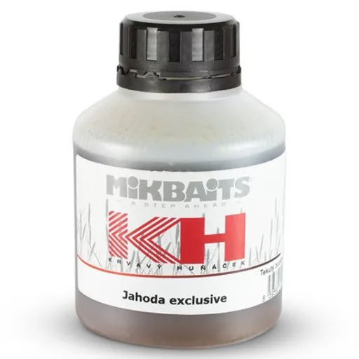 Mikbaits booster krvavý huňáček jahoda exclusive 250 ml
