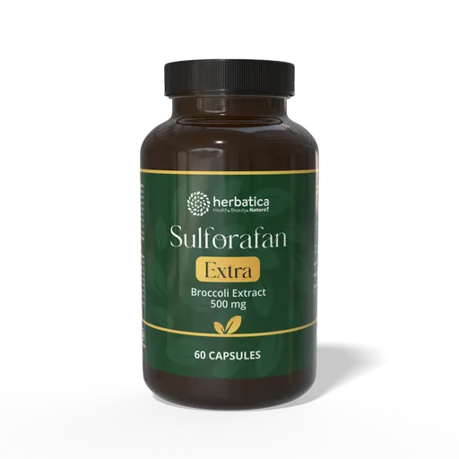 Sulforafán EXTRA - extrakt z brokolice 500 mg, 60 kapsúl - Herbatica