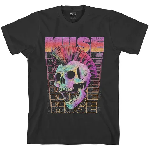 Muse tričko Mowhawk Skull Čierna XXL